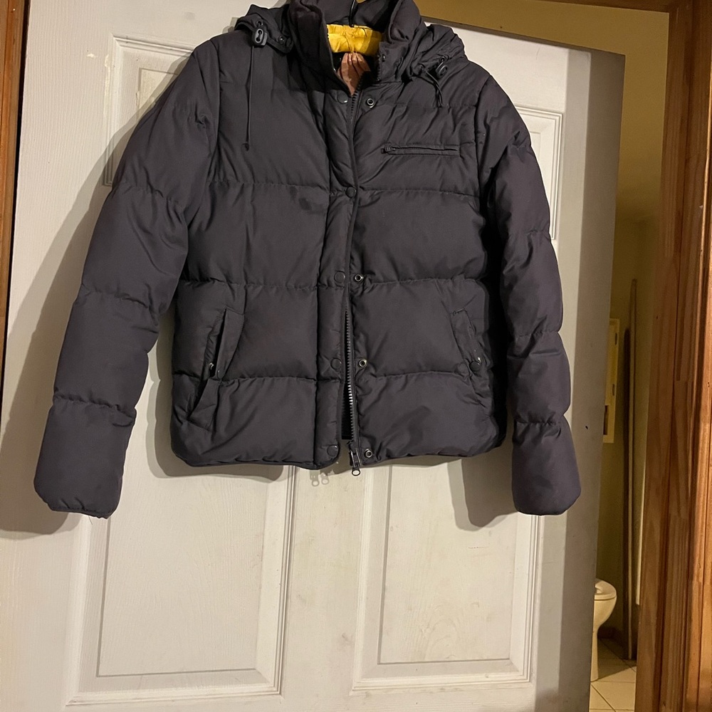 Lands End goose down dark grey Puffer Jacket